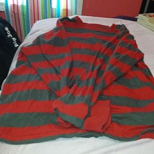 Boys red and gray long sleeve shirt